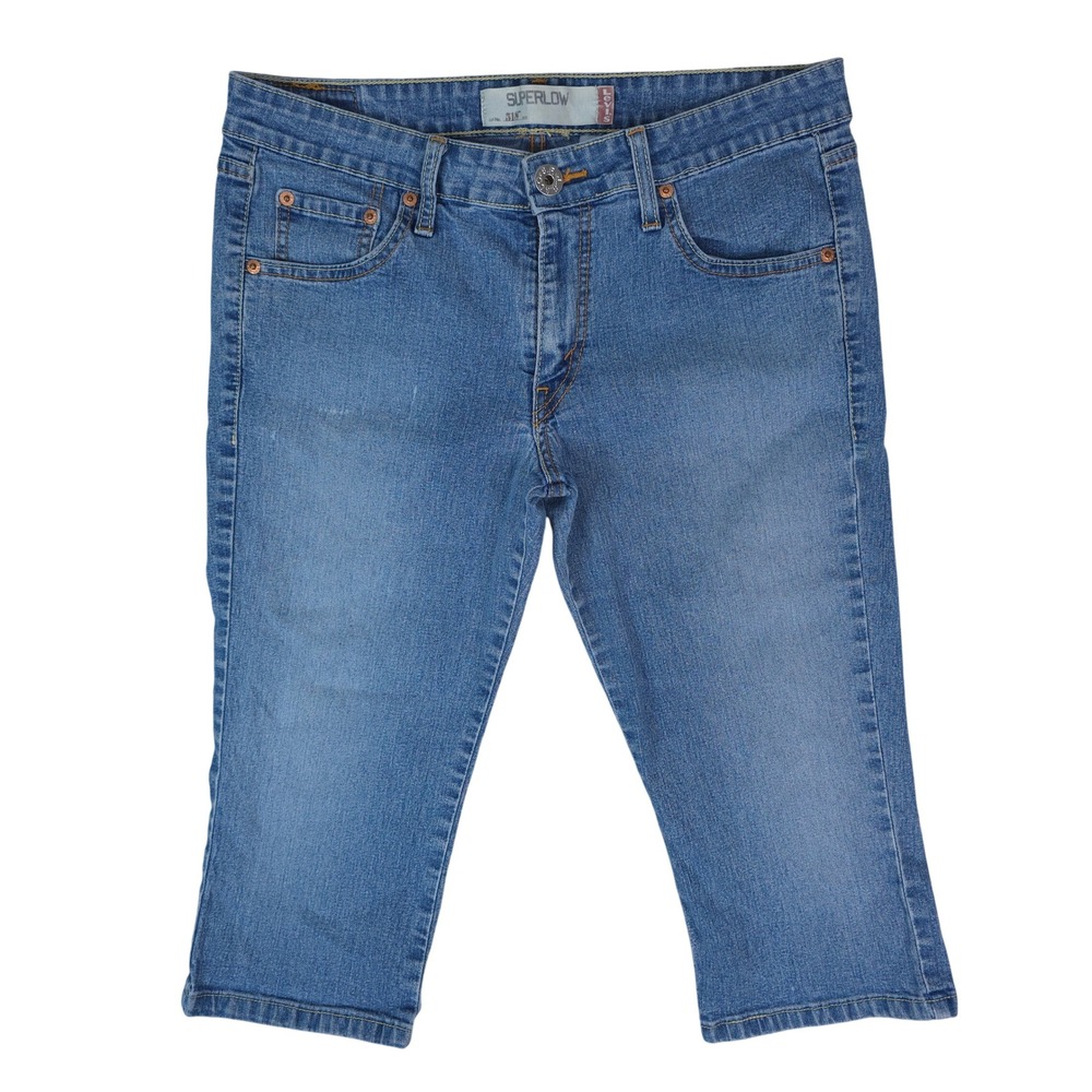 Levis 518 Superlow Jeans Women 11 (32x18) Cropped Low Rise Capris Vintage Y2k 04